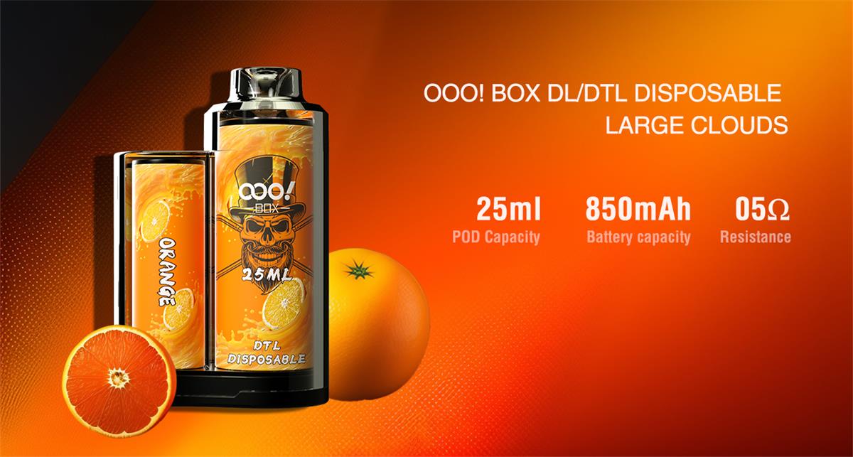 OOO! BIGBOSS DTL Disposable Vape 12000 Puffs DL POD 25ml large clouds with adjustable airflow and rechargeable